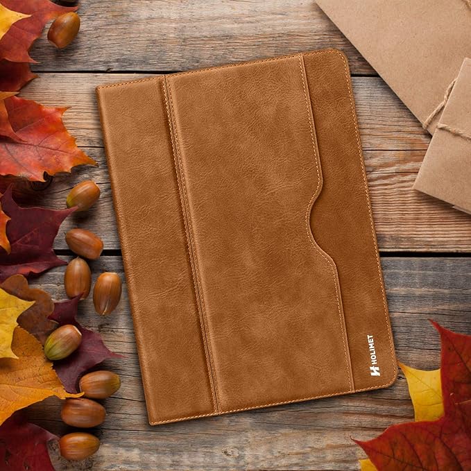 H HOLIMET Case for iPad Pro 11 inch 2022 4th/3rd/2nd/1st Generation 2021/2020/2018 with Pencil Holder PU Leather Protective with Pocket Soft TPU Back Shockproof