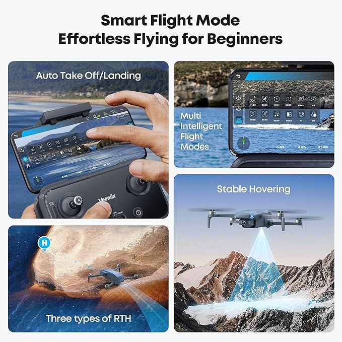 Veeniix V11MINI SE Drones with Camera for Adults 4K UHD,Under 249g,70 Mins Flight Time,9842FT Long Range,Auto Return,Lightweight and Foldable Drone for Adults,Beginner,Upgraded Mini Drone with TOF GPS