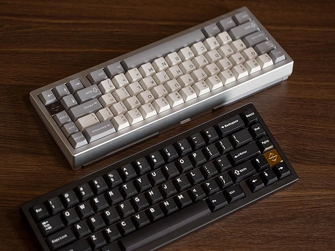 KEEBMONKEY WOBKEY Zen 65 65% Quick Release Wireless Mechanical Keyboard with RGB, CNC Aluminum Case, Hot-Swappable, VIA Support, BT/2.4G/USB-C Gaming Keyboard for Mac/Windows (Lite Black)