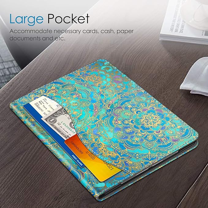 Fintie Case for iPad Air (3rd Gen) 10.5" 2019 / iPad Pro 10.5" 2017- [Sleek Shield] Premium PU Leather Slim Fit Multi Angle Stand Cover with Pocket, Pencil Holder, Auto Wake/Sleep, Shades of Blue