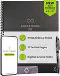 Rocketbook Core Reusable Smart Notebook, Dot Grid Pages For School, Work and Creative Projects, Letter Size 8.5x11, Black - Premium