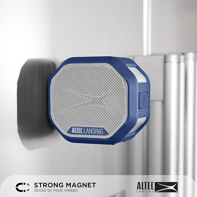 Altec Lansing HYDRATREK Magnetic Bluetooth Speaker, Waterproof IP67, Portable Speaker, True Wireless Pairing, USB-C Quick Charge, 3.7V 400mAh Battery, Voice Assistant, Perfect for Any Adventure