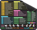 Excel Cheat Sheet Desk Pad - Excel Cheat Sheet Desk Mat - Mouse Pads, Non-Slip Base Portable Mousepad Suitable Ideal for Office, Gaming, etc (1, 11.8" x 9.84")