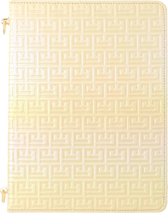 Shiny Case for iPad mini 7 2024/Mini 6th Gen Handbag Case, Techcircle Iridescent PU Leather Folio Envelope Pocket Stand Cover with Hand Strap+Shoulder Strap+Pencil Holder+Card Slots, Shiny Yellow