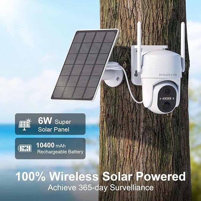 4G LTE Cellular Solar Security Camera Wireless Outdoor, No WiFi Security Camera, 64GB SD Card (2X Storage Than 32G), Free Cloud Storage(Need Apply), PIR Motion Sensor, Built-in SIM Card for Barn Farm