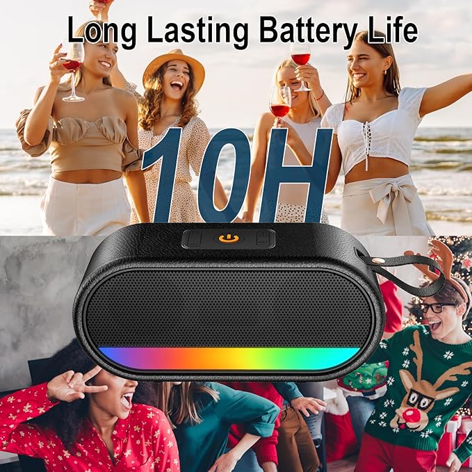Bluetooth Speaker with 24W Dual Speaker, HD Loud Sound, Portable Outdoor Wireless Punchy Bass, Bluetooth 5.3, 10H Playtime Built-in Mics, Ultra Wireless Speaker IPX6 Waterproof for /Party/Beach/Home