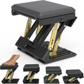 120 lbs Heavy Duty Adjustable Footrest Under Desk, No-Tool Quick Height & Angle Adjustment (5 Levels, 8 Angles), Ergonomic Foot Stool with Soft Memory Foam for Office, Gaming & Home(Black)
