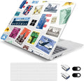 Hard Case for 15-inch Microsoft Surface Laptop Copilot+ PC 2024 (7th Ed) Fashionable Lightweight Design Transparent Clear Laptop Shell, with TPU Keyboard Cover & OTG Adapters, Stamp collecting