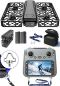 Foldable Mini Drone with 2K Camera & 4.5" Screen - Portable Pocket Drone for Adults and Kids, Includes Follow Me, Gesture-Controlled Selfie, Key Takeoff, Propeller Guards and Detachable Lanyard
