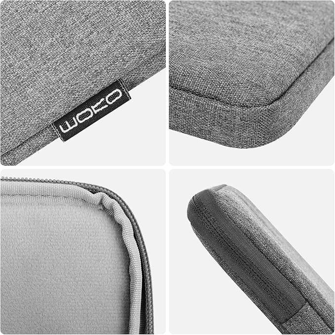 MoKo 9-11 Inch Tablet Sleeve Bag Carrying Case Fits New 11inch iPad Air M4, iPad A16 2025, iPad Pro 11 M4, Air 5/4/3, iPad 10/9/8th Gen, Tab S8/S9 11", Tablet Carrying Case, Light Gray