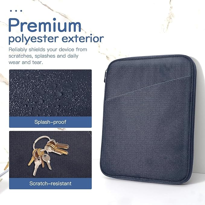 Dadanism 9-11" Tablet Sleeve Bag Carrying Case for iPad (A16) 11th Gen 11", iPad 10th Gen 10.9" Air 5/4, iPad Air M4/Pro 11", iPad 9/8/7th, Galaxy Tab A11+ Plus 11", Remarkable 2 10.3", Indigo