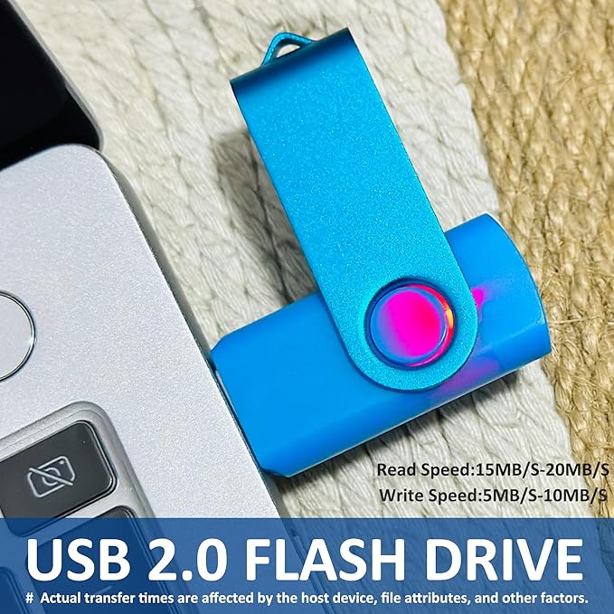 1GB USB Flash Drive 20 Pack Nicepicten Zip Drive USB 2.0 Thumb Drive Memory Stick USB Jump Flash Drive Bulk - 1GB Blue