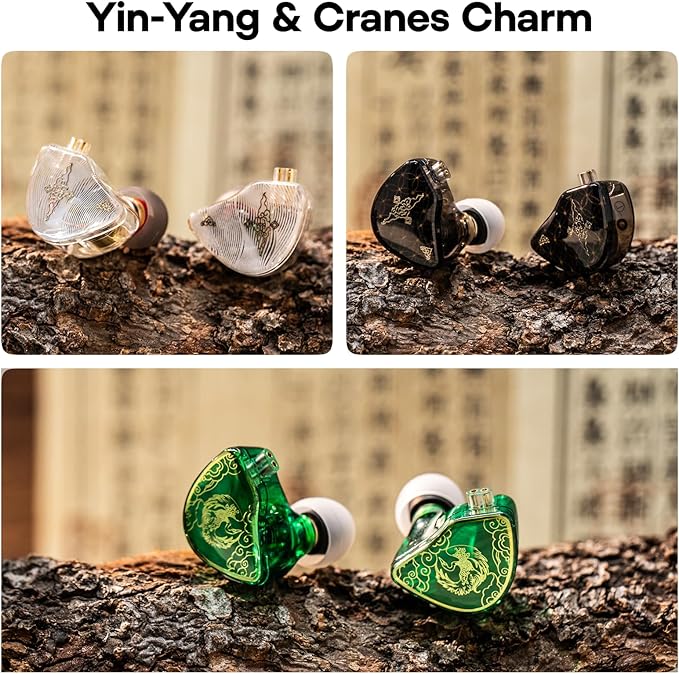 Linsoul TANGZU Wan’er S.G HiFi 10mm Dynamic Driver PET Diaphragm in-Ear Earphone with Ergonomic Shape, Detachable Recessed 2Pin OFC Braided Cable for Audiophile Musician DJ Stage(White, with Mic)