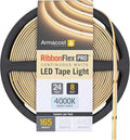 Armacost Lighting RibbonFlex Pro 24V White COB LED Strip Light Tape 4000K, 165 Lumens/Ft, 2.5M 171310