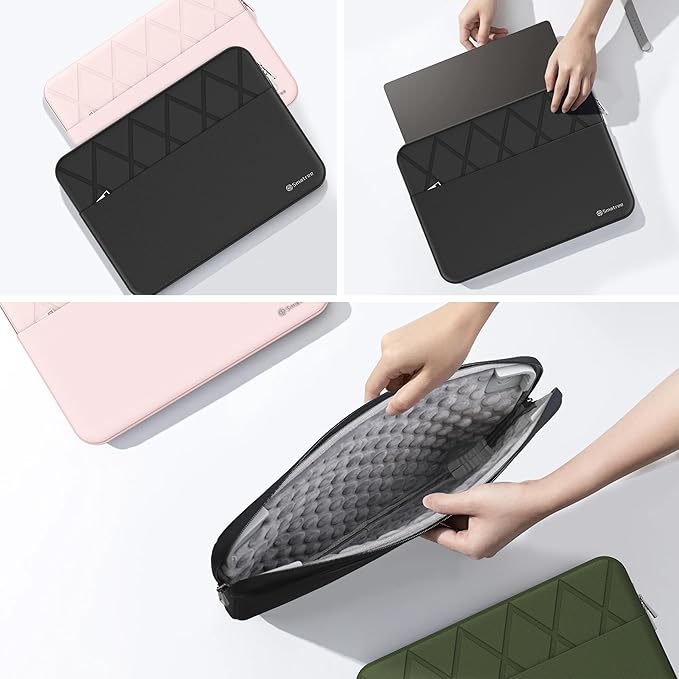Smatree Laptop Sleeve for 13.3 inch ASUS Zenbook Flip 13 OLED UX363,Case with Accessory Pocket,YKK Zipper,Patented Shockproof Design(E454)