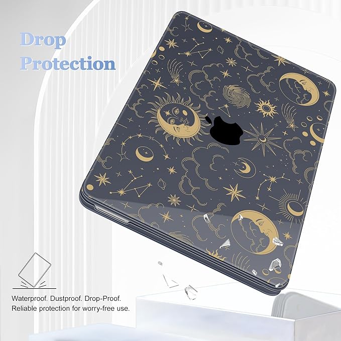 Tuiklol for 2026 MacBook Neo 13 Inch A18 Pro Chip Case, (Model A3404) Anti-Scratch Anti-Drop Slim Hard PC Shell Case with Shockproof Protective MacBook Neo Laptop Cover, Moons and Stars