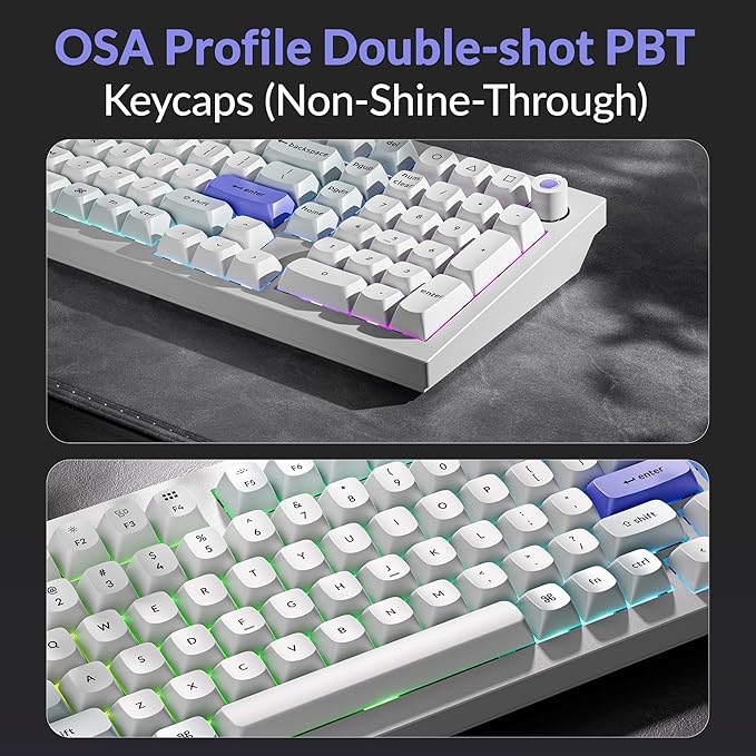 Keychron Q5 HE 96% 8K Wired Hall Effect Gaming Keyboard, Rapid Trigger Magnetic Switches Keyboard Hot Swappable, 8000 Hz Polling Rate, Adjustable Actuation, Aluminum, RGB, QMK, Mac/Windows – White
