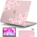 DONGKE for MacBook Neo 13 inch Case 2026 (Model A3404), Artistic Cherry Pattern Ultra Slim Frosted Matte Hard Shell, Anti-Scratch & Fingerprint Resistant Cover - Cherry Blossom