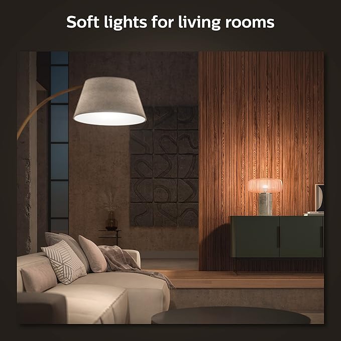 Philips Hue Smart 75W A19 LED Bulb - Soft Warm White Light - 2 Pack - 1100LM - E26 - Indoor - Control with Hue App - Compatible with Alexa, Google Assistant and Apple Homekit