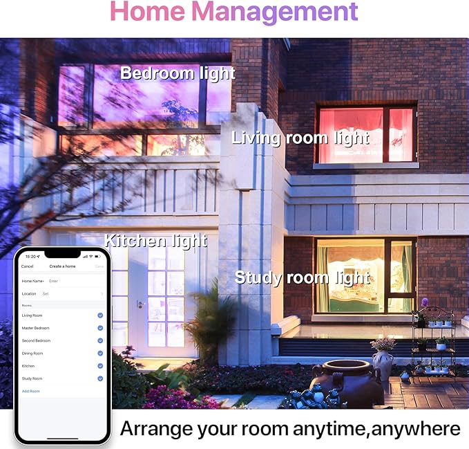 ORALUCE Smart Light Bulb Compatible with Alexa & Google Home, A19 E26 LED Light Bulb 60W Equivalent, 2.4GHz WiFi & Bluetooth Color Changing APP Dimmable, Multicolor LED Bulb 900 Lumens,2P