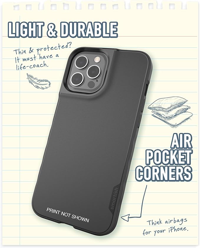 Smartish iPhone 12 Pro Max Slim Case - Gripmunk [Lightweight + Protective] Thin Cover (Silk) - Secret Menu