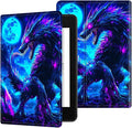 for Kindle Scribe 10.2 Inch 2022/2024 Released Tablet Case, Slim Kickstand Stand Leather Smart Cover with Auto Wake/Sleep, Blue Moon Dragon