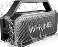 W-KING Loud Bluetooth Speaker, 100W Max IPX6 Portable Outdoor Speakers Bluetooth Wireless/60W Deep Bass Radiator/2 Subwoofer/2 Pairing/40H/TF/AUX/EQ, IPX6 Party Big Large Waterproof Speaker Boombox