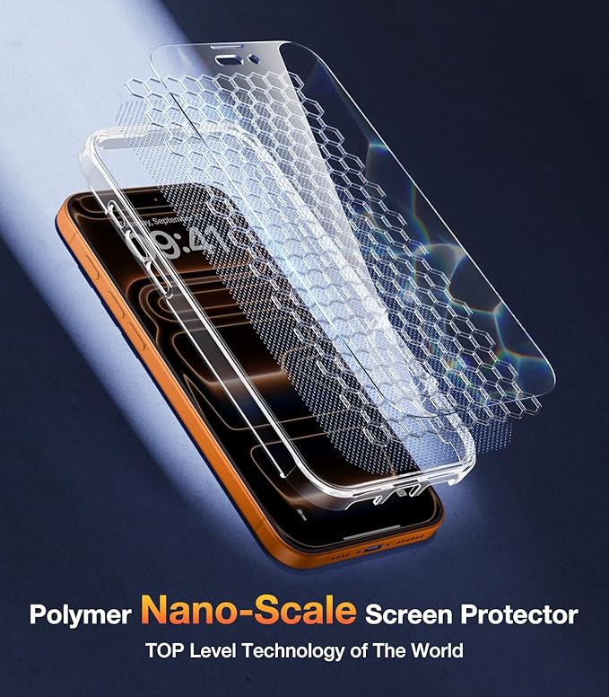 Diaclara Magnetic Designed for iPhone 17 Pro Case 6.3'' [Full Camera Protection] Full Body Bumper,[Compatible with MagSafe] Military Drop Proof Phone Case w/Built-in Screen Protector, Clear