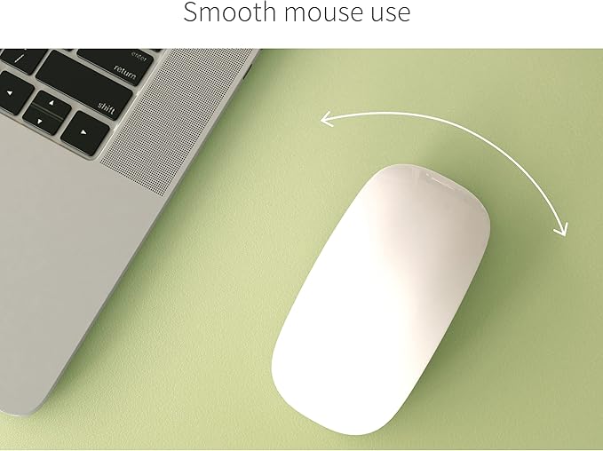 RENMTURE Dual-Sided Mouse Pad, Natural Cork & PU Leather Large Desk Pad for Office and Home Work, Desk Protector Non-Slip, Waterproof, Easy Clean (Light Green, 23.6" x 13.7")
