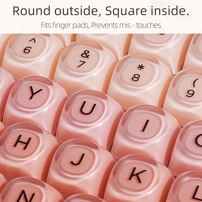 ZORNHER ZH980 Foundation Mechanical Keyboard,95% Pink Creamy Keyboard with Number Pad, Full Size Girly Gaming Keyboard Cute,Jelly MOA Round Profile Keycaps,Creamy Sounding Linear Switches