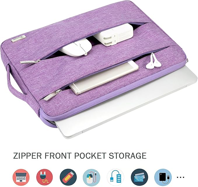 Voova Laptop Sleeve Carrying Case 14 15 Inch Compatible with MacBook Air 15 M2/M3/M4 2022-2025, MacBook Pro 15, Hp Chromebook 14, Waterproof Slim Computer Cover Bag,Lavender