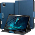 KingBlanc Case for iPad Pro 13-inch (M5 2025, M4 2024) with Pencil Holder, PU Leather Book-Style Cover, Auto Sleep/Wake, Pencil Pro & USB-C Compatible, Multi-Angle Stand for Viewing & Drawing, Blue