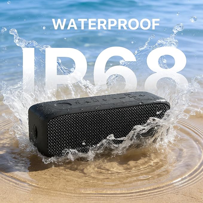NOBIS Bluetooth Speaker, IP68 Waterproof, Bluetooth 6.0,Portable Speaker Wireless with 20W Loud TWS Stereo Sound, 24H Playtime, Voice Assistant Support, TF Card Slot & AUX Input, for Camping, Travel