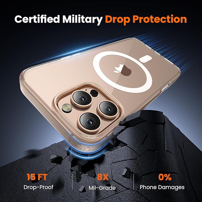 toushion 3 in 1 for iPhone 16 Pro Case with Camera Control Button, Not Yellowing, Screen Protector*1 Camera Lens Protector*1, Military-Grade Protection for iPhone 16 Pro Phone Case 6.3 inch Clear
