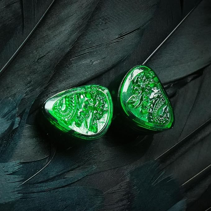 TANGZU Wan'er S.G II Emerald Dragon in Ear Monitor, Gaming IEM Earphones, HiFi Wired Earphones with 10mm PET Diaphragm Dynamic Driver, Flat 0.78mm 2-pin Tangle-Free Detachable Cable (Type C with Mic)