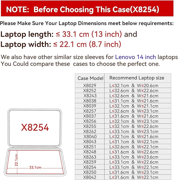Smatree Hard EVA Protective Sleeve Case Compatible for 14 inch Lenovo Slim 7 Pro X Laptop Notebook Bag (X8254)
