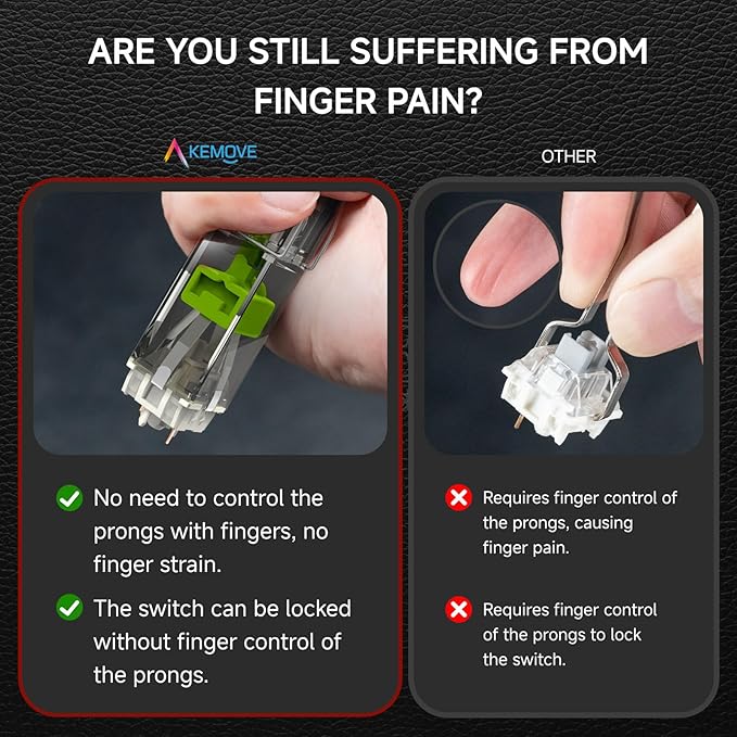 KEMOVE P10-V1 4-Claw Switch & Keycap Puller for Mechanical Keyboards - Ergonomic Pain-Free Design, 304 Stainless Steel Omni-Directional Tool for Effortless Switch/Keycap Removal