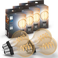 Philips Hue Smart 60W G25 Filament LED Bulb - White Ambiance Warm-to-Cool White Light - 4 Pack - 550LM - E26 - Indoor - Control with Hue App - Works with Alexa, Google Assistant and Apple Homekit