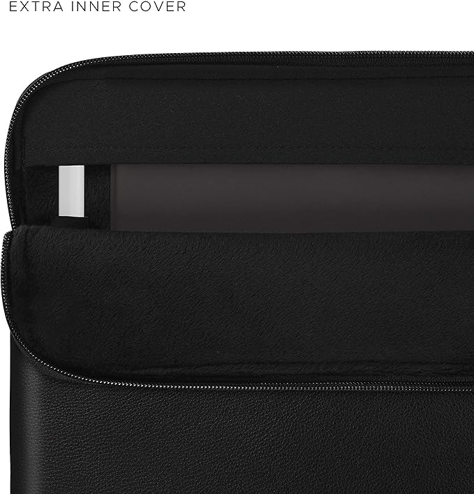 Comfyable Tablet Sleeve Compatible with iPad Air 11" M4 2026, iPad Pro 11 Inch M5 & Smart/Magic Keyboard with Pencil Holder-PU Leather Bag Water-Resistant Slim Case - Black Pebbled