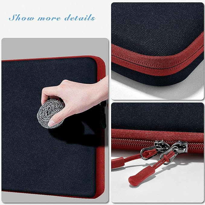 Hseok Laptop Sleeve 15 inch Case Compatible with MacBook Air 15 M5 M4 A3241 M3 A3114 M2 A2941 2025 2024 2023, MacBook Pro 15 A1398, Dell XPS 15, Computer Bag with Side Pocket & Dual Zippers,B02K02