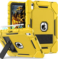Grifobes for iPad A16 Case 11th Generation 11 inch 2025 / iPad 10th Generation Case 10.9 inch 2022, Heavy Duty Military Grade Shockproof Cover with Pencil Holder for i Pad 11/10 (Gold+Black)