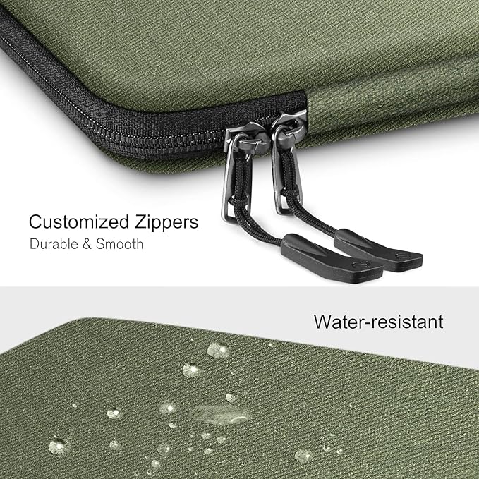 FINPAC Hard Laptop Sleeve Case for MacBook Neo A18 Pro, 13 inch MacBook Air 2026 M5/M4/M3/M2/M1, 14 inch MacBook Pro 2026 M5/M4/M3/M2 Pro/Max, Waterproof Case for Dell, Surface Laptop, HP, Acer, Olive