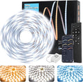 Tenmiro White LED Strip Lights 16.4ft (600 LEDs) Super Bright 25000K Daylight White, 3Color Temperature Dimmable with Smart App & Remote Control for Bedroom Kitchen Commercial Home Lighting Decor