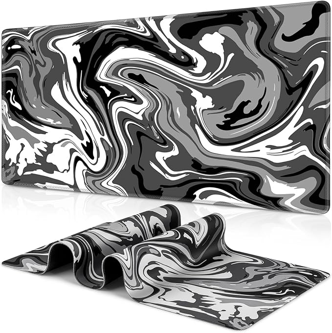 Canjoy Gaming Mouse Pad, Fluid Pattern Mouse Pad 31.5x15.7inch Large Extended Computer Mouse Mat Keyboard Full Desk Mousepad for Gaming, Office, Home