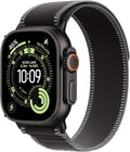 Apple Watch Ultra 3 [GPS + Cellular 49mm] Running & Multisport Smartwatch w/Rugged Titanium Case w/Black/Charcoal Trail Loop - S/M. Satellite Communications, Advanced Health & Fitness Tracking