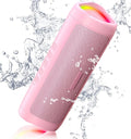 BolaButty Bluetooth Speaker Portable Wireless, IPX5 Waterproof, Up to 20H Playtime, TWS Pairing, BT5.3, for Home/Party/Outdoor/Camping/Beach Essentials, Birthday Gift (Pink)