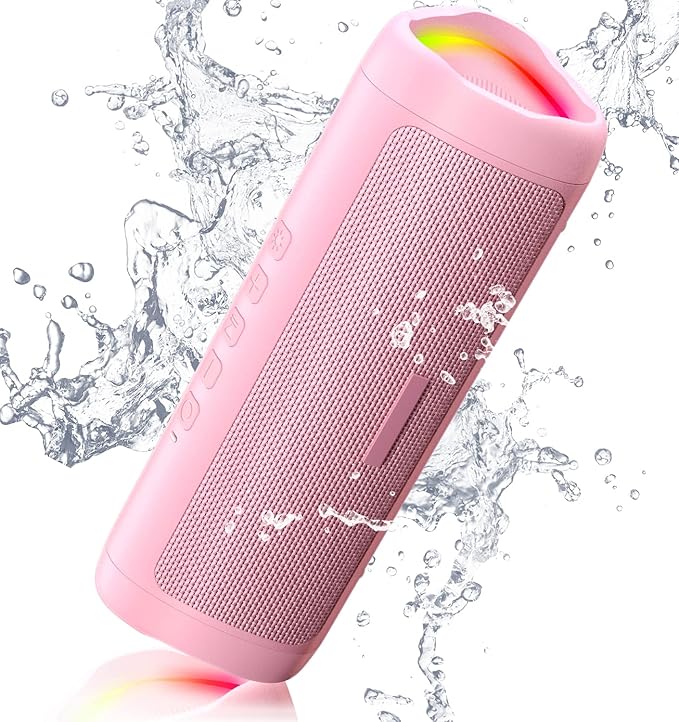BolaButty Bluetooth Speaker Portable Wireless, IPX5 Waterproof, Up to 20H Playtime, TWS Pairing, BT5.3, for Home/Party/Outdoor/Camping/Beach Essentials, Birthday Gift (Pink)