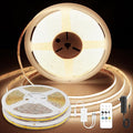 COB LED Strip Lights 65.6ft, LED Lights Warm White 3000K Strip Lights with Remote& App, Dimmable Super Bright 24V White LED Tape Lights,Cabinet Office Lighting