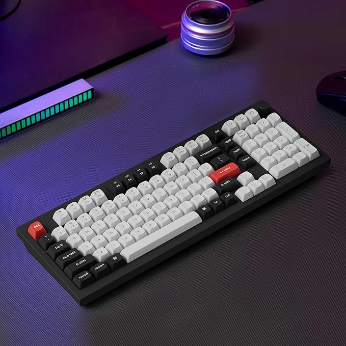 Keychron Q5 HE Rapid Trigger Gaming Keyboard Wireless with Hall Effect Gateron Double-Rail Magnetic Switch Adjustable Actuation, 2.4 GHz/Bluetooth/ QMK RGB Aluminum for Mac Windows Linux - Black