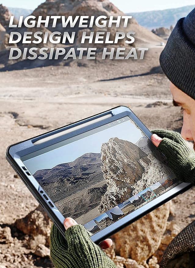 SUPCASE for iPad Pro 12.9 Inch 4th generation 2020 Case with Built-in Screen Protector & Stand(Unicorn Beetle Pro), [Military-Grade Protection] [Apple Pencil Holder] Full-Body Rugged Cover, Blue